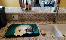 Load image into Gallery viewer, Halloween Scary Chow Chow White Dish Drying Mat – Absorbent, Artistic Kitchen Essentials BB2330DDM