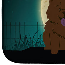 Load image into Gallery viewer, Halloween Scary Chow Chow Chocolate Dish Drying Mat – Absorbent, Artistic Kitchen Essentials BB2331DDM