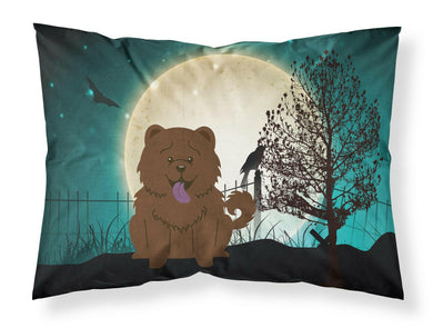 Halloween Scary Chow Chow Chocolate Fabric Standard Pillowcase – Artistic Decorative Front, White Back BB2331PILLOWCASE