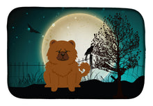 Load image into Gallery viewer, Halloween Scary Chow Chow Red Dish Drying Mat – Absorbent, Artistic Kitchen Essentials BB2332DDM