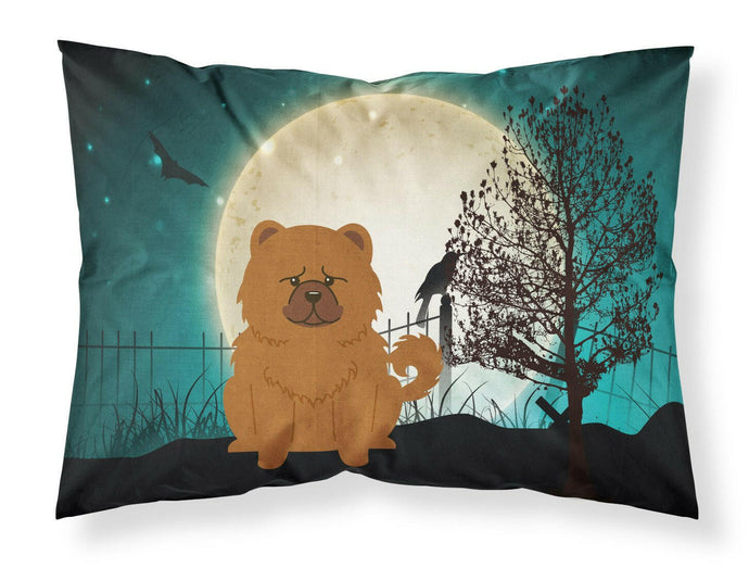 Halloween Scary Chow Chow Red Fabric Standard Pillowcase – Artistic Decorative Front, White Back BB2332PILLOWCASE