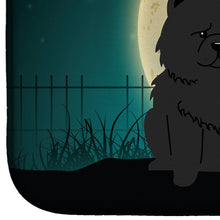 Load image into Gallery viewer, Halloween Scary Chow Chow Black Dish Drying Mat – Absorbent, Artistic Kitchen Essentials BB2333DDM