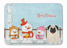 Load image into Gallery viewer, Merry Christmas Carolers Pug Cream Machine Washable Memory Foam Mat BB2335RUG