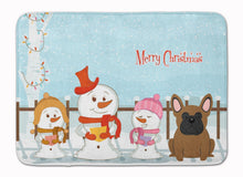 Load image into Gallery viewer, Merry Christmas Carolers French Bulldog Brown Machine Washable Memory Foam Mat BB2344RUG