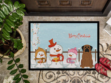 Load image into Gallery viewer, Merry Christmas Carolers Mastiff Brindle Doormat - 24x36 Decorative Floor Mat – Indoor/Outdoor Rug with Artistic Flair BB2346JMAT