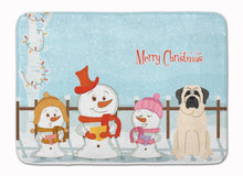 Load image into Gallery viewer, Merry Christmas Carolers Mastiff White Machine Washable Memory Foam Mat BB2348RUG