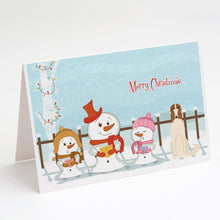 Load image into Gallery viewer, Merry Christmas Carolers Borzoi Greeting Cards -  Blank Note Cards – 8-Pack of Artist-Designed Cards with Envelopes