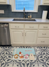 Load image into Gallery viewer, Merry Christmas Carolers Samoyed Machine Washable Memory Foam Mat BB2361RUG
