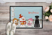 Load image into Gallery viewer, Merry Christmas Carolers Standard Schnauzer Black Doormat - 24x36 Decorative Floor Mat – Indoor/Outdoor Rug with Artistic Flair BB2363JMAT