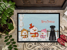 Load image into Gallery viewer, Merry Christmas Carolers Standard Schnauzer Black Doormat - 24x36 Decorative Floor Mat – Indoor/Outdoor Rug with Artistic Flair BB2363JMAT