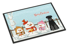 Load image into Gallery viewer, Merry Christmas Carolers Standard Schnauzer Black Doormat - 24x36 Decorative Floor Mat – Indoor/Outdoor Rug with Artistic Flair BB2363JMAT