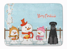 Load image into Gallery viewer, Merry Christmas Carolers Standard Schnauzer Black Machine Washable Memory Foam Mat BB2363RUG