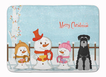 Load image into Gallery viewer, Merry Christmas Carolers Standard Schnauzer Black Grey Machine Washable Memory Foam Mat BB2365RUG