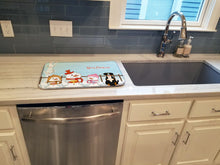 Load image into Gallery viewer, Merry Christmas Carolers Entlebucher Dish Drying Mat – Absorbent, Artistic Kitchen Essentials BB2369DDM