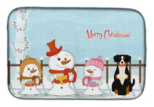 Load image into Gallery viewer, Merry Christmas Carolers Entlebucher Dish Drying Mat – Absorbent, Artistic Kitchen Essentials BB2369DDM