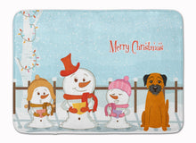 Load image into Gallery viewer, Merry Christmas Carolers Border Terrier Machine Washable Memory Foam Mat BB2370RUG