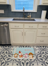 Load image into Gallery viewer, Merry Christmas Carolers Beagle Tricolor Machine Washable Memory Foam Mat BB2371RUG