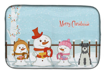 Load image into Gallery viewer, Merry Christmas Carolers Miniature Schanuzer Salt and Pepper Dish Drying Mat – Absorbent, Artistic Kitchen Essentials BB2385DDM