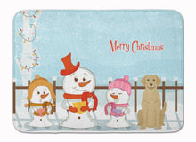 Load image into Gallery viewer, Merry Christmas Carolers Yellow Labrador Machine Washable Memory Foam Mat BB2386RUG