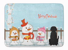 Load image into Gallery viewer, Merry Christmas Carolers Black Labrador Machine Washable Memory Foam Mat BB2388RUG