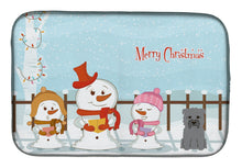 Load image into Gallery viewer, Merry Christmas Carolers Glen of Imal Grey Dish Drying Mat – Absorbent, Artistic Kitchen Essentials BB2390DDM
