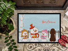 Load image into Gallery viewer, Merry Christmas Carolers Irish Water Spaniel Doormat - 24x36 Decorative Floor Mat – Indoor/Outdoor Rug with Artistic Flair BB2394JMAT