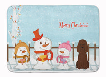 Load image into Gallery viewer, Merry Christmas Carolers Irish Water Spaniel Machine Washable Memory Foam Mat BB2394RUG