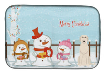 Load image into Gallery viewer, Merry Christmas Carolers Irish Wolfhound Dish Drying Mat – Absorbent, Artistic Kitchen Essentials BB2396DDM