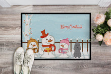 Load image into Gallery viewer, Merry Christmas Carolers Poodle Silver Doormat - 24x36 Decorative Floor Mat – Indoor/Outdoor Rug with Artistic Flair BB2399JMAT