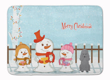 Load image into Gallery viewer, Merry Christmas Carolers Poodle Silver Machine Washable Memory Foam Mat BB2399RUG