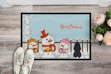Load image into Gallery viewer, Merry Christmas Carolers Poodle Black Doormat - 24x36 Decorative Floor Mat – Indoor/Outdoor Rug with Artistic Flair BB2402JMAT