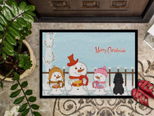 Load image into Gallery viewer, Merry Christmas Carolers Poodle Black Doormat - 24x36 Decorative Floor Mat – Indoor/Outdoor Rug with Artistic Flair BB2402JMAT