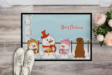 Load image into Gallery viewer, Merry Christmas Carolers Dogue de Bourdeaux Doormat - 24x36 Decorative Floor Mat – Indoor/Outdoor Rug with Artistic Flair BB2404JMAT