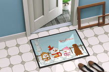 Load image into Gallery viewer, Merry Christmas Carolers Dogue de Bourdeaux Doormat - 24x36 Decorative Floor Mat – Indoor/Outdoor Rug with Artistic Flair BB2404JMAT