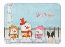 Load image into Gallery viewer, Merry Christmas Carolers Papillon Black White Machine Washable Memory Foam Mat BB2407RUG