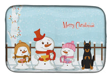 Load image into Gallery viewer, Merry Christmas Carolers Beauce Shepherd Dog Dish Drying Mat – Absorbent, Artistic Kitchen Essentials BB2411DDM