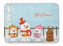 Load image into Gallery viewer, Merry Christmas Carolers Shih Tzu Chocolate Machine Washable Memory Foam Mat BB2417RUG