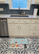 Load image into Gallery viewer, Merry Christmas Carolers Cocker Spaniel Black Machine Washable Memory Foam Mat BB2423RUG
