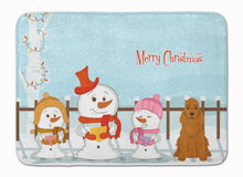 Load image into Gallery viewer, Merry Christmas Carolers Cocker Spaniel Red Machine Washable Memory Foam Mat BB2426RUG