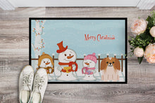 Load image into Gallery viewer, Merry Christmas Carolers Pekingnese Red White Doormat - 24x36 Decorative Floor Mat – Indoor/Outdoor Rug with Artistic Flair BB2434JMAT