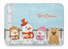 Load image into Gallery viewer, Merry Christmas Carolers Pekingnese Fawn Sable Machine Washable Memory Foam Mat BB2435RUG
