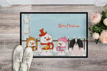 Load image into Gallery viewer, Merry Christmas Carolers Pekingnese Black White Doormat - 24x36 Decorative Floor Mat – Indoor/Outdoor Rug with Artistic Flair BB2436JMAT