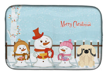 Load image into Gallery viewer, Merry Christmas Carolers Pekingnese Cream Dish Drying Mat – Absorbent, Artistic Kitchen Essentials BB2437DDM