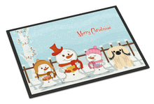 Load image into Gallery viewer, Merry Christmas Carolers Pekingnese Cream Doormat - 24x36 Decorative Floor Mat – Indoor/Outdoor Rug with Artistic Flair BB2437JMAT