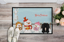 Load image into Gallery viewer, Merry Christmas Carolers Pekingnese Black Doormat - 24x36 Decorative Floor Mat – Indoor/Outdoor Rug with Artistic Flair BB2438JMAT