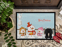 Load image into Gallery viewer, Merry Christmas Carolers Pekingnese Black Doormat - 24x36 Decorative Floor Mat – Indoor/Outdoor Rug with Artistic Flair BB2438JMAT