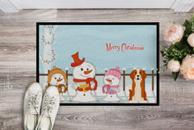 Load image into Gallery viewer, Merry Christmas Carolers English Foxhound Doormat - 24x36 Decorative Floor Mat – Indoor/Outdoor Rug with Artistic Flair BB2441JMAT