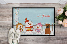 Load image into Gallery viewer, Merry Christmas Carolers Chinese Chongqing Dog Doormat - 24x36 Decorative Floor Mat – Indoor/Outdoor Rug with Artistic Flair BB2442JMAT