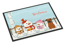 Load image into Gallery viewer, Merry Christmas Carolers Chinese Chongqing Dog Doormat - 24x36 Decorative Floor Mat – Indoor/Outdoor Rug with Artistic Flair BB2442JMAT
