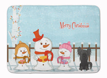 Load image into Gallery viewer, Merry Christmas Carolers Chinese Crested Black Machine Washable Memory Foam Mat BB2443RUG